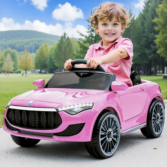 Rigo Kids Electric Ride On Car Toys Cars Headlight Music Remote Control 12V Pink - Mekamart Australia