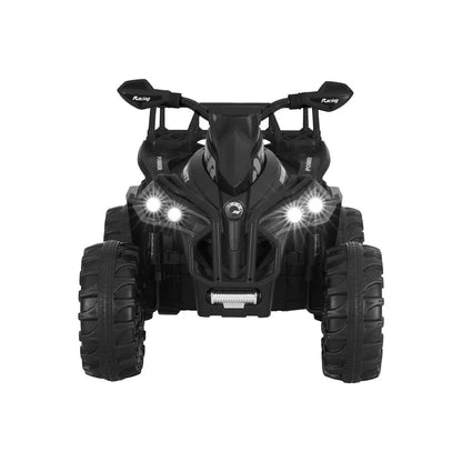 Rigo Kids Ride On Car ATV Quad Motorbike Storage Rack Electric Toys 12V Black - Mekamart Australia
