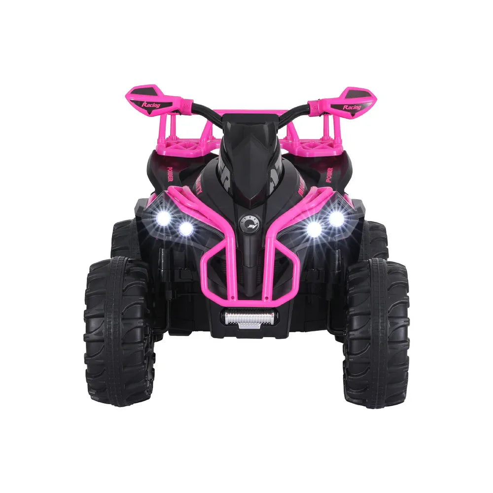 Rigo Kids Ride On Car ATV Quad Motorbike Storage Rack Electric Toys 12V Pink - Mekamart Australia
