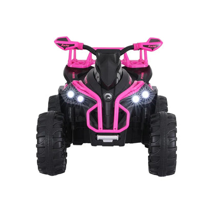 Rigo Kids Ride On Car ATV Quad Motorbike Storage Rack Electric Toys 12V Pink - Mekamart Australia