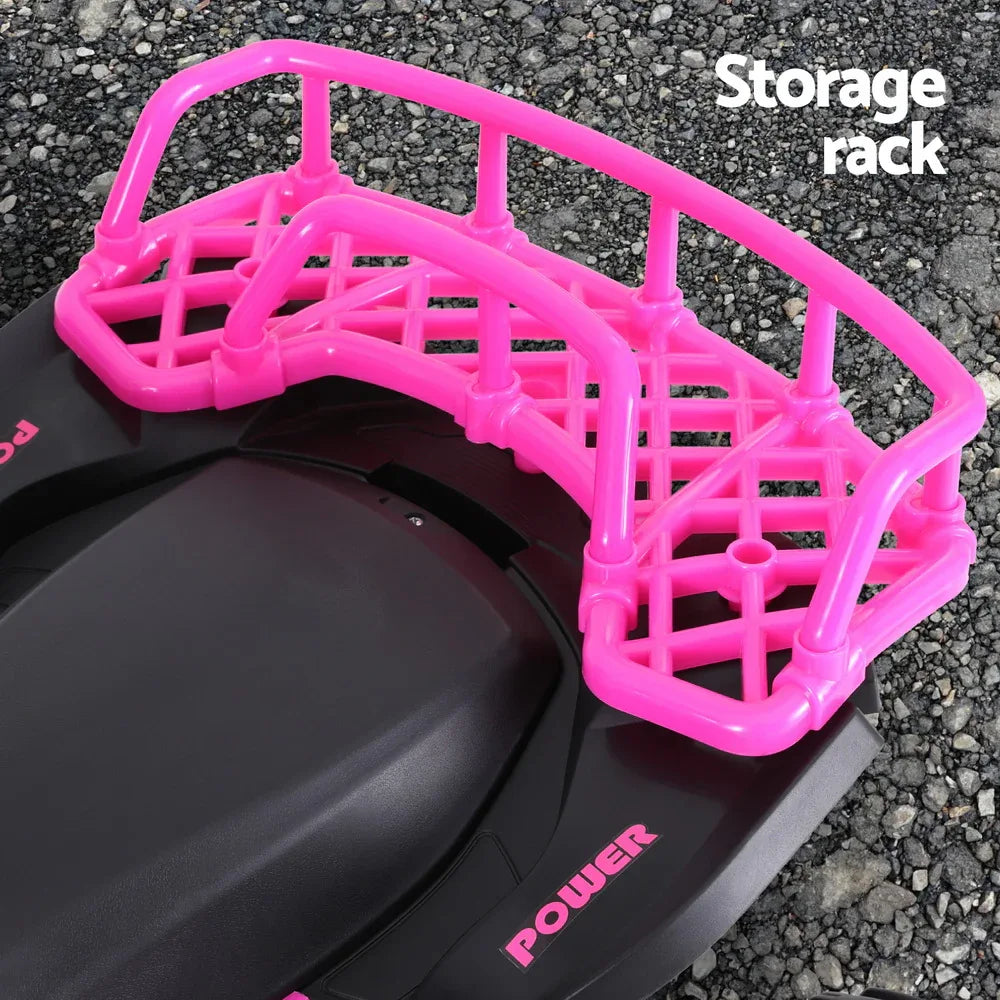 Rigo Kids Ride On Car ATV Quad Motorbike Storage Rack Electric Toys 12V Pink - Mekamart Australia