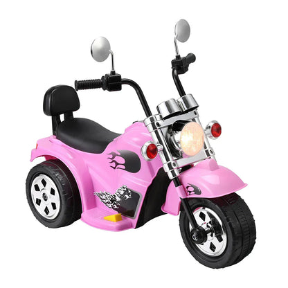 Rigo Kids Ride On Car Motorcycle Motorbike Electric Toys Horn Music 6V Pink - Mekamart Australia