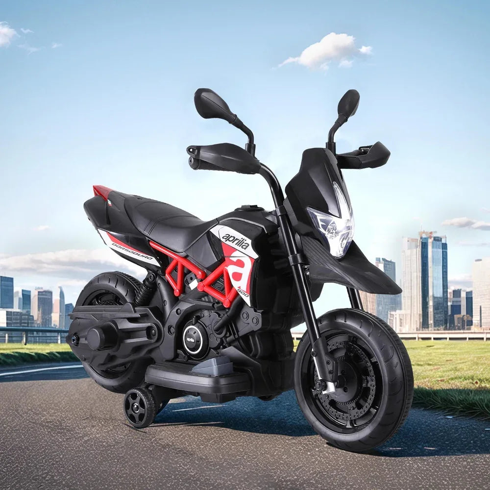 Kids Electric Ride On Car Motorcycle Motorbike Aprilia Licensed Dorsoduro 900 - Mekamart Australia