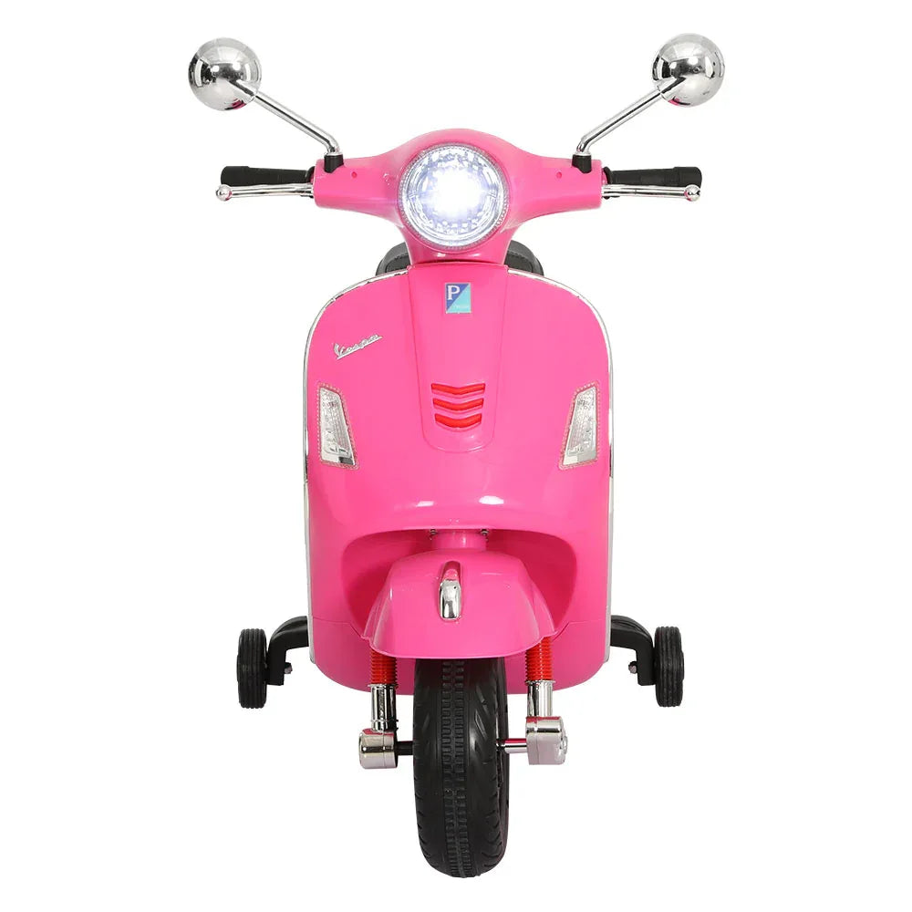 Kids Electric Ride On Car Motorcycle Motorbike Vespa Licensed GTS Pink - Mekamart Australia