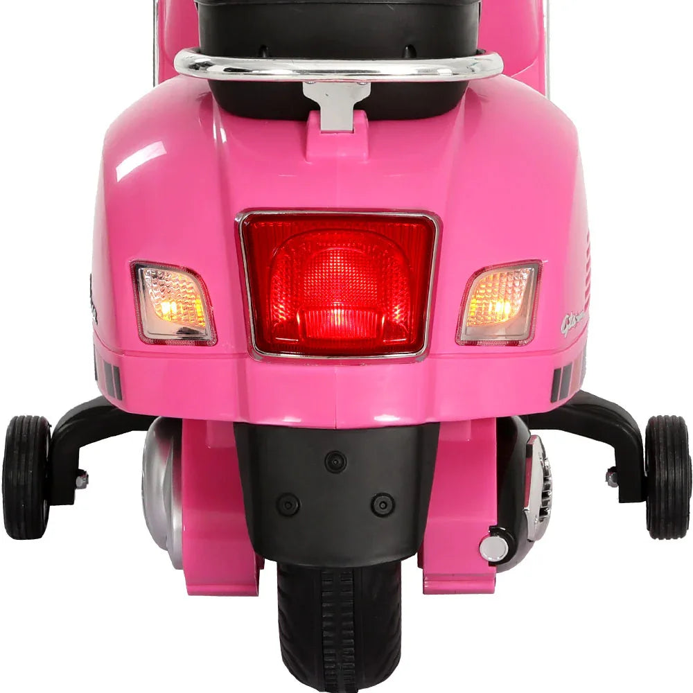Kids Electric Ride On Car Motorcycle Motorbike Vespa Licensed GTS Pink - Mekamart Australia