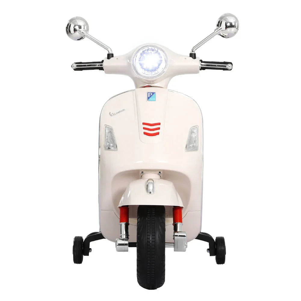 Kids Electric Ride On Car Motorcycle Motorbike Vespa Licensed GTS White - Mekamart Australia