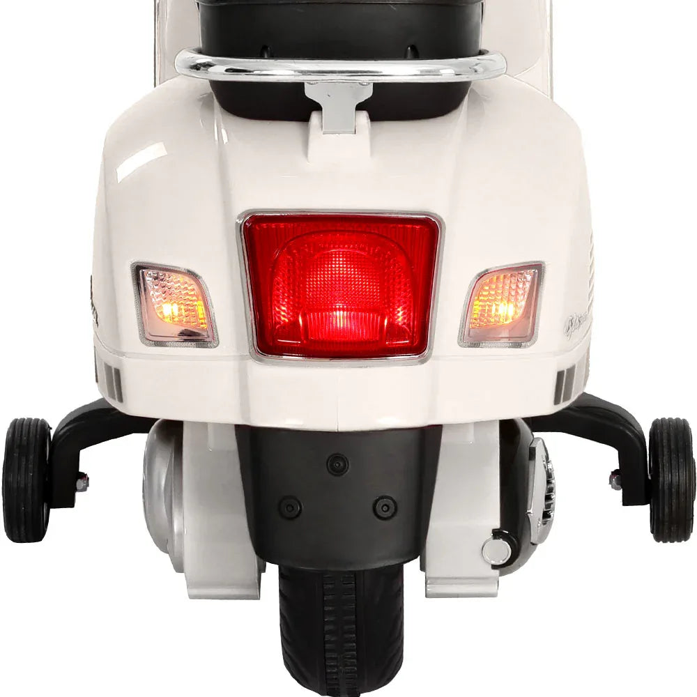 Kids Electric Ride On Car Motorcycle Motorbike Vespa Licensed GTS White - Mekamart Australia