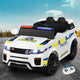 Rigo Kids Electric Ride On Patrol Police Car Horn Music Remote White - Mekamart Australia