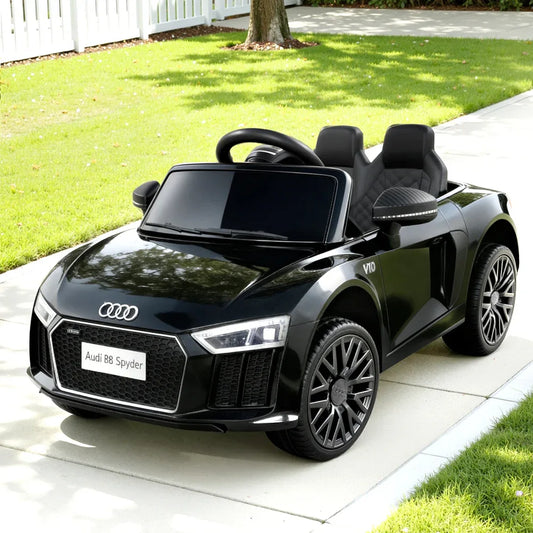 Kids Ride On Car Audi R8 Licensed Sports Electric Toy Cars Black - Mekamart Australia