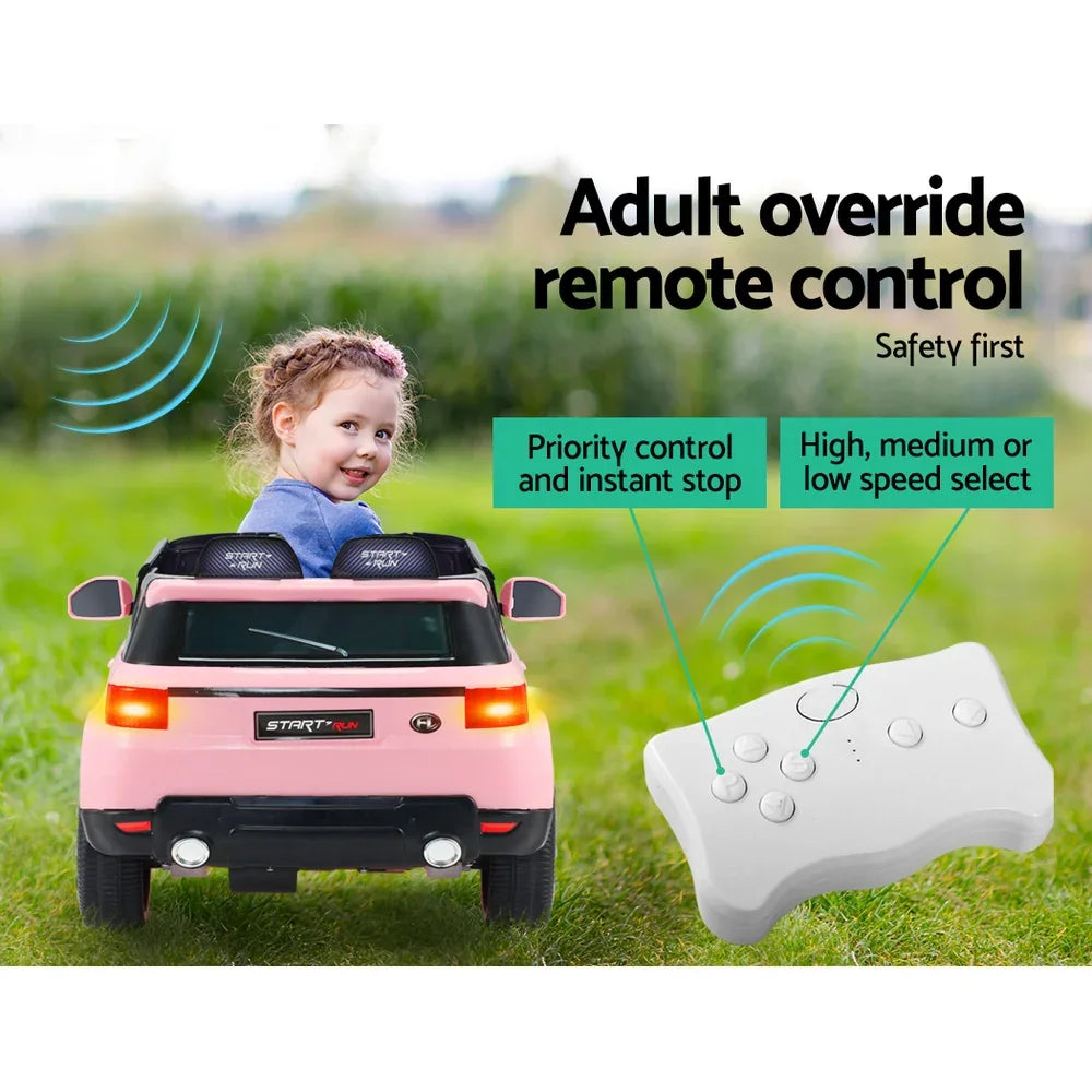 Rigo Ride On Car Kids Electric Ride On Cars SUV Remote 12V Pink - Mekamart Australia
