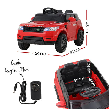 Rigo Kids Electric Ride On Car SUV Range Rover-inspired Cars Remote 12V Red - Mekamart Australia