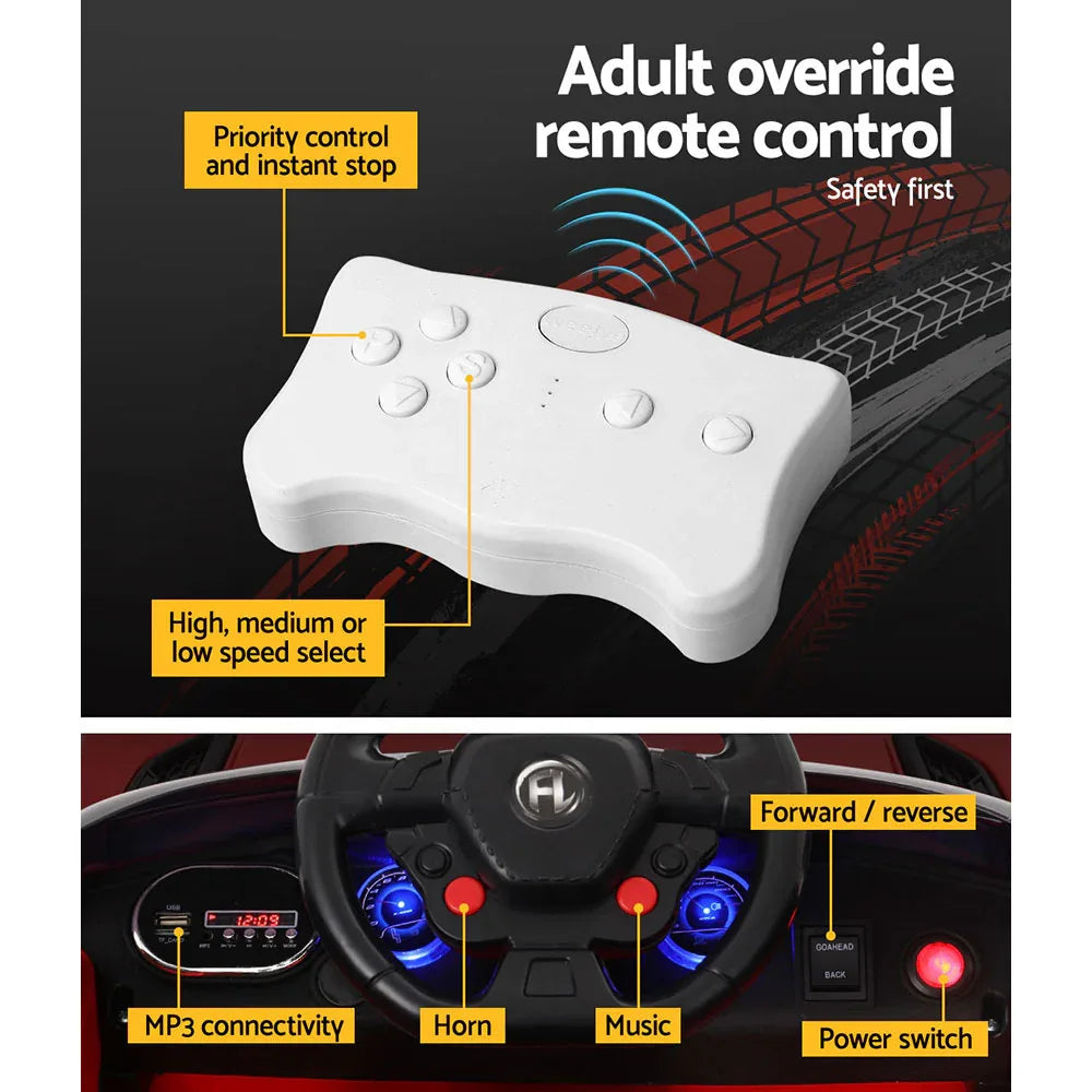 Rigo Kids Electric Ride On Car SUV Range Rover-inspired Cars Remote 12V Red - Mekamart Australia