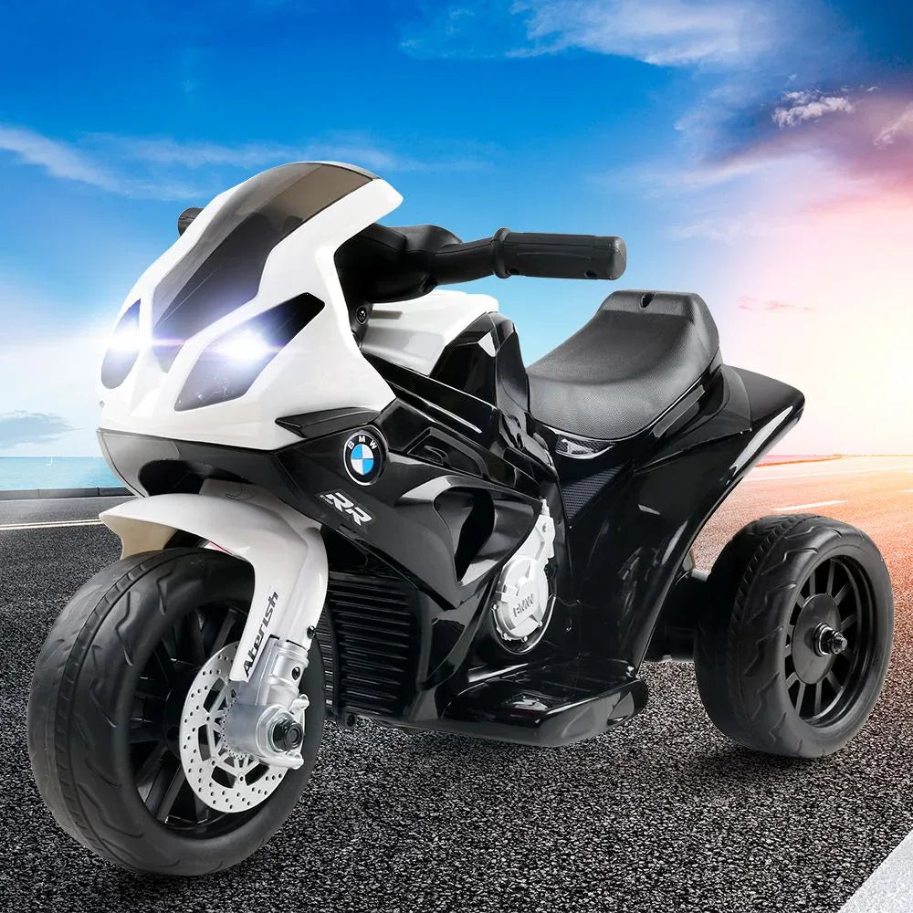 Kids Ride On Car Electric Ride On Cars Motorcycle Motorbike BMW Licensed S1000RR Black - Mekamart Australia