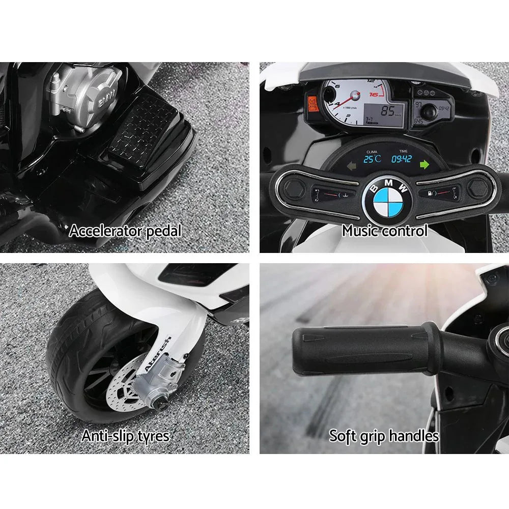 Kids Ride On Car Electric Ride On Cars Motorcycle Motorbike BMW Licensed S1000RR Black - Mekamart Australia