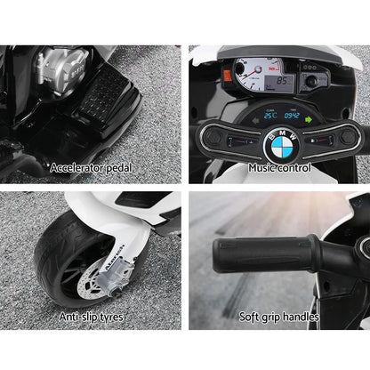 Kids Ride On Car Electric Ride On Cars Motorcycle Motorbike BMW Licensed S1000RR Black - Mekamart Australia