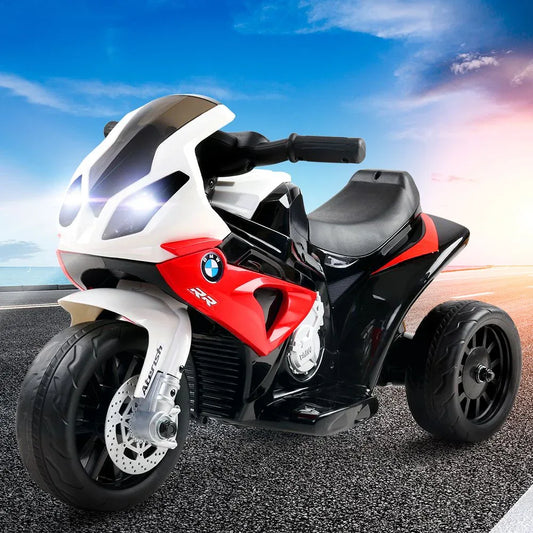 Kids Electric Ride On Car Police Motorcycle Motorbike BMW Licensed S1000RR Red - Mekamart Australia