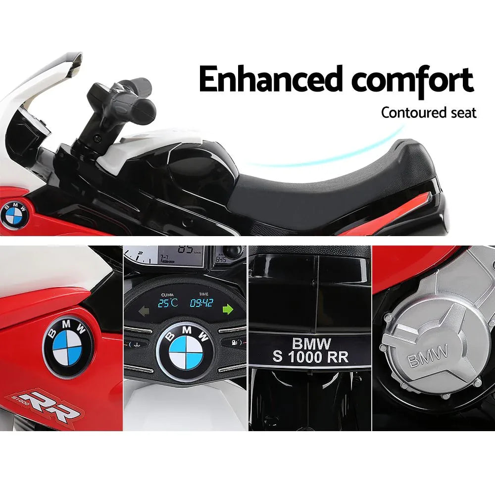 Kids Electric Ride On Car Police Motorcycle Motorbike BMW Licensed S1000RR Red - Mekamart Australia