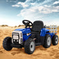 Rigo Kids Electric Ride On Car Tractor Toy Cars 12V Blue - Mekamart Australia