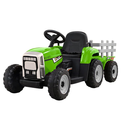 Electric Ride On Car Rigo Kids Ride On Cars Tractor Toy 12V Green - Mekamart Australia