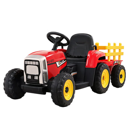 Rigo Kids Electric Ride On Car Tractor Toy Cars 12V Red - Mekamart Australia