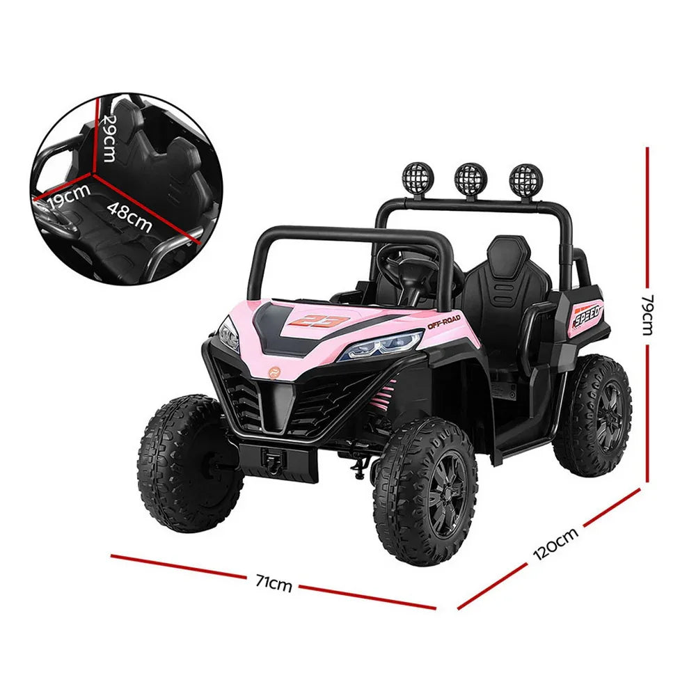 Rigo Kids Ride On Car Electric Toys Cars Headlight Music Remote Control Pink - Mekamart Australia