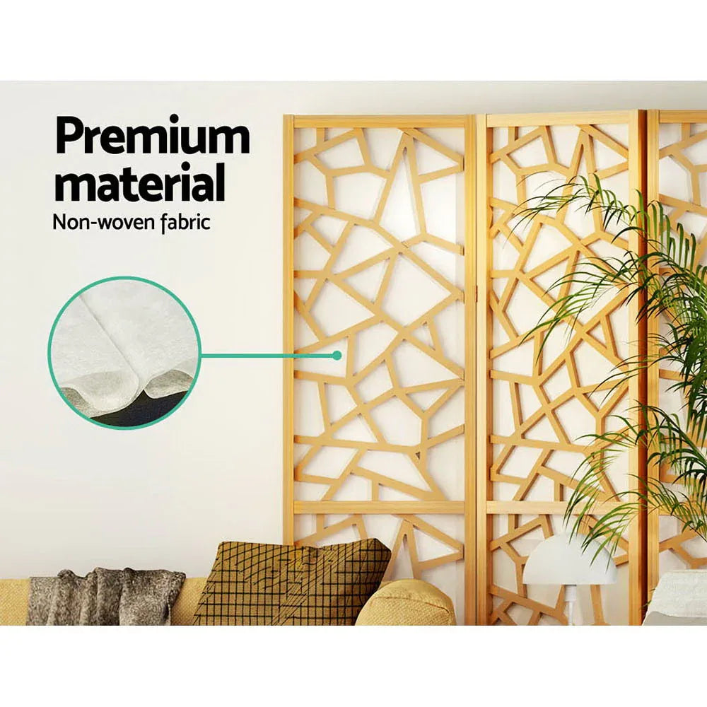 Artiss 8 Panel Room Divider Screen 325x170cm Clover Natural - Mekamart Australia