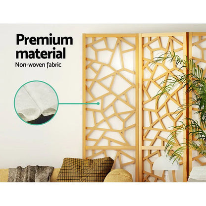 Artiss 8 Panel Room Divider Screen 325x170cm Clover Natural - Mekamart Australia