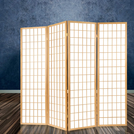 Artiss 6 Panel Room Divider Screen 261x179cm Natural - Mekamart Australia