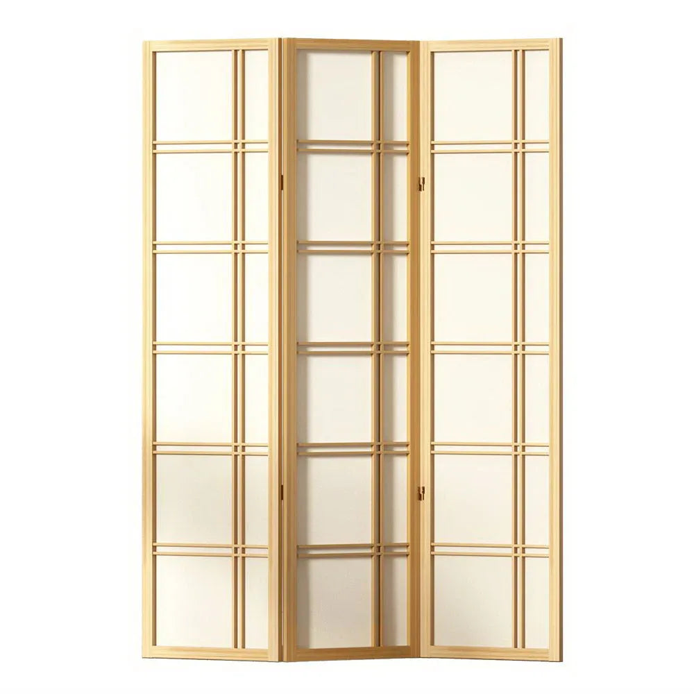 Artiss 3 Panel Room Divider Screen 132x179cm Nova Natural - Mekamart Australia