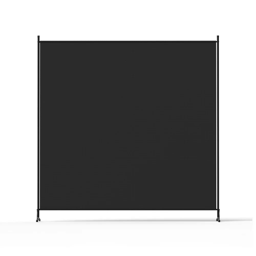 Artiss Room Divider Screen 175x180cm Fabric Black - Mekamart Australia