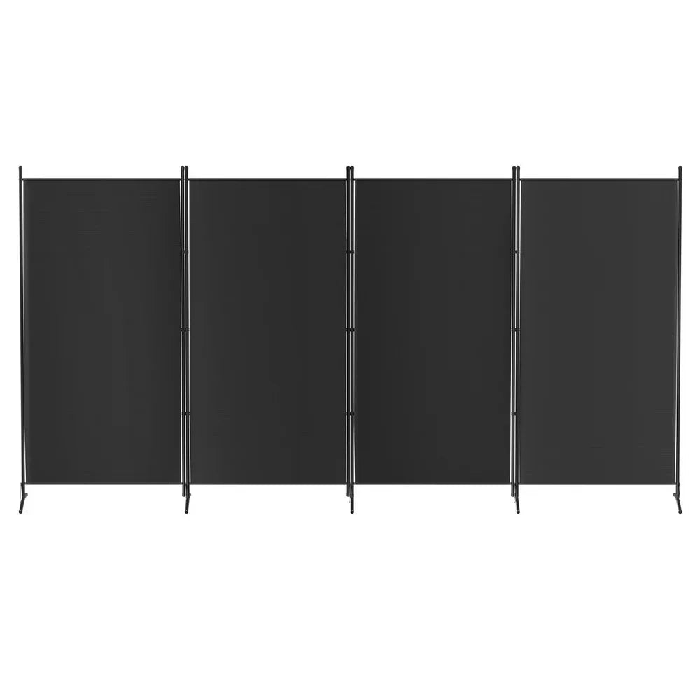 Artiss 4 Panel Room Divider Screen 345x180cm Fabric Black - Mekamart Australia