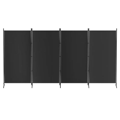 Artiss 4 Panel Room Divider Screen 345x180cm Fabric Black - Mekamart Australia