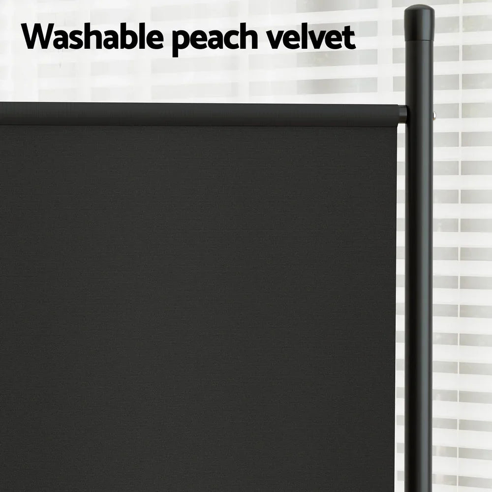 Artiss 4 Panel Room Divider Screen 345x180cm Fabric Black - Mekamart Australia