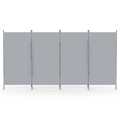 Artiss 4 Panel Room Divider Screen 345x180cm Fabric Grey - Mekamart Australia