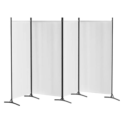 Artiss 4 Panel Room Divider Screen 345x180cm Fabric White - Mekamart Australia