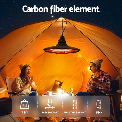 Devanti 1500W Hanging Electric Patio Heater - Mekamart Australia