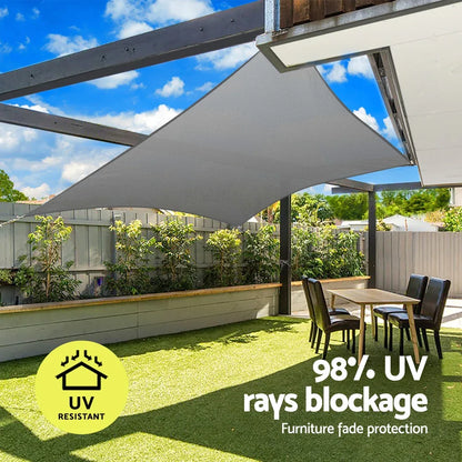 Instahut Shade Sail Cloth Shadecloth Rectangle Canopy 280gsm 3x4m - Mekamart Australia