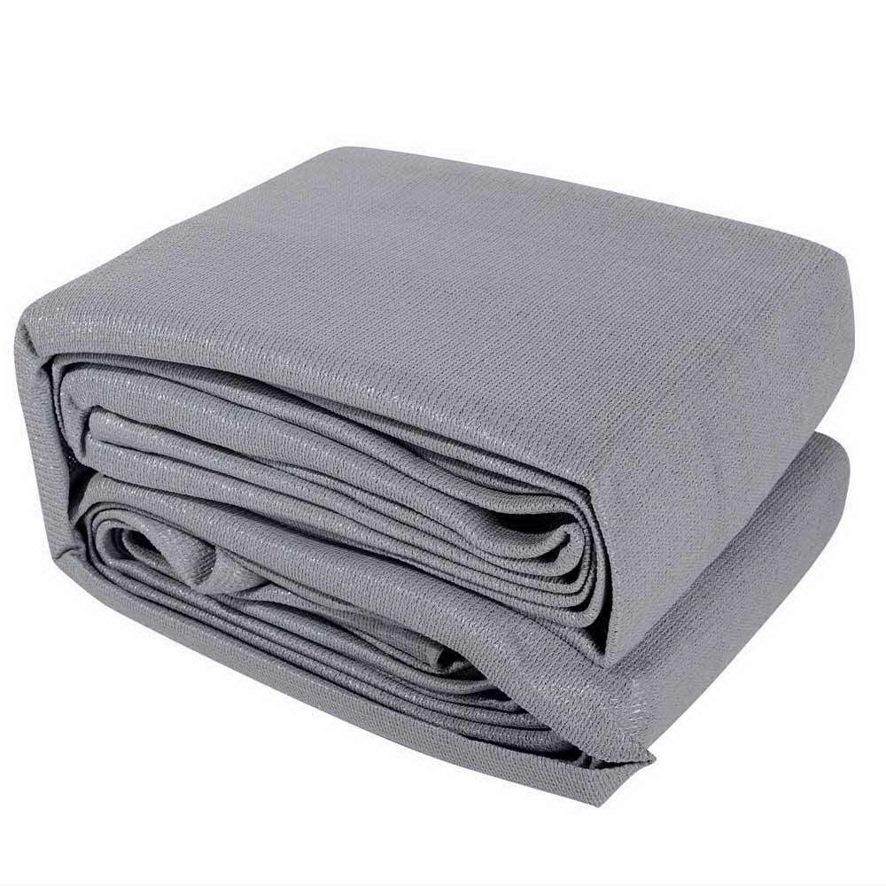 Instahut Shade Sail 6x6x6m Triangle 280GSM 98% Grey Shade Cloth - Mekamart Australia