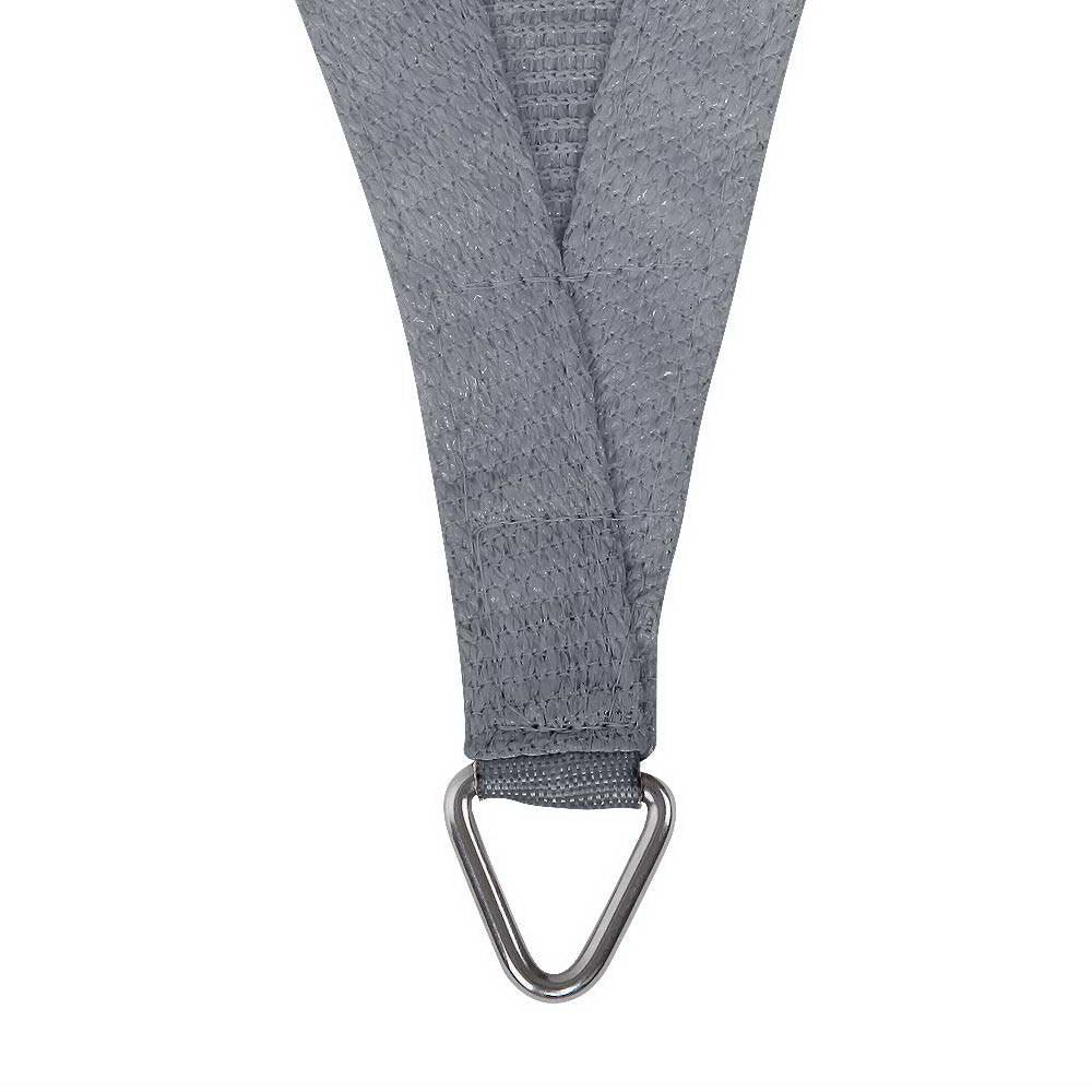 Instahut Shade Sail 6x6x6m Triangle 280GSM 98% Grey Shade Cloth - Mekamart Australia