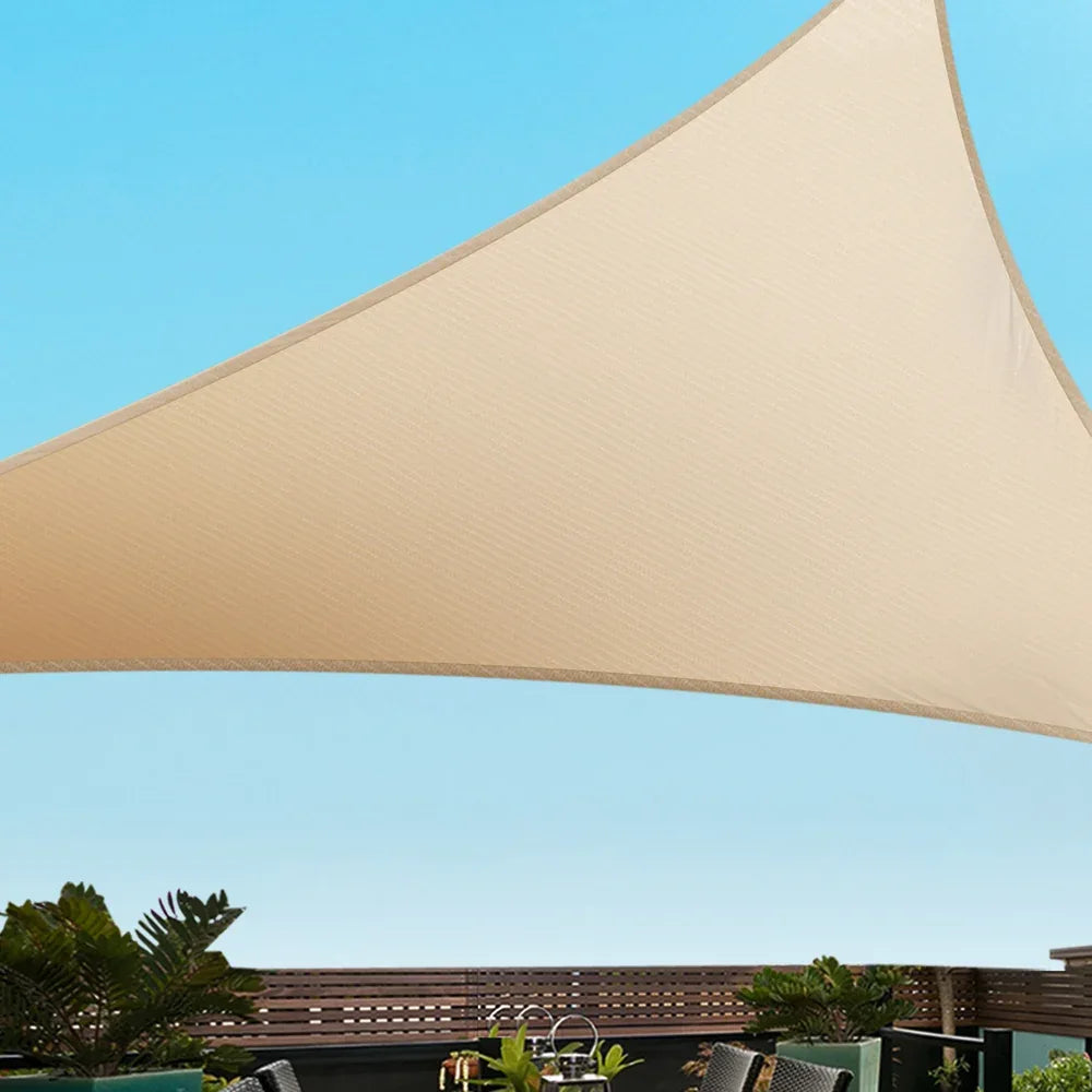 Instahut Shade Sail Cloth Shadecloth Triangle Sun Canopy 3.6x3.6x3.6M - Mekamart Australia