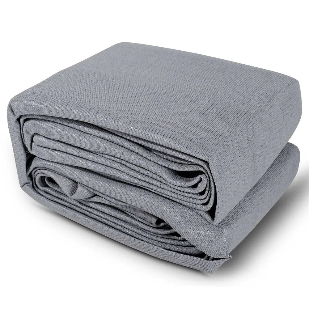 Instahut Shade Sail 5x6m Rectangle 280GSM 98% Grey Shade Cloth - Mekamart Australia