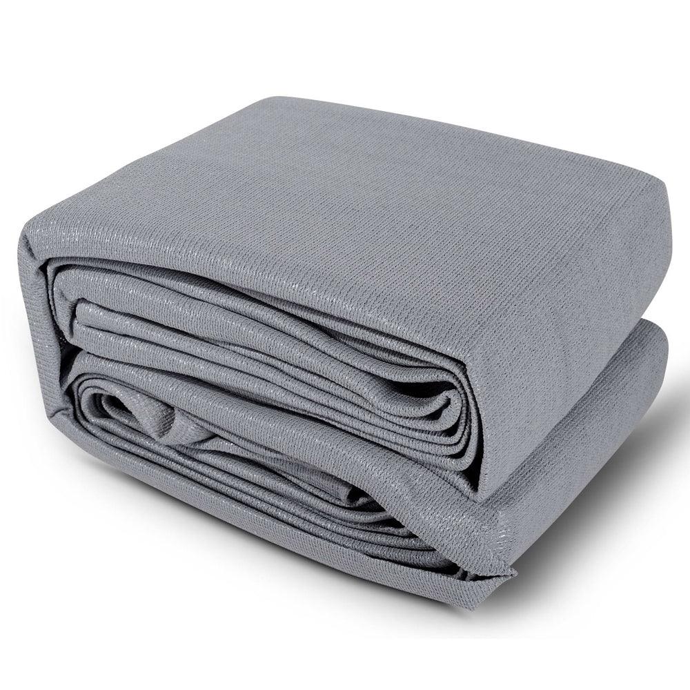 Instahut Shade Sail 6x6m Rectangle 280GSM 98% Grey Shade Cloth - Mekamart Australia