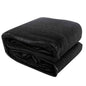 Instahut Shade Sail 6x8m Rectangle 280GSM 98% Black Shade Cloth - Mekamart Australia