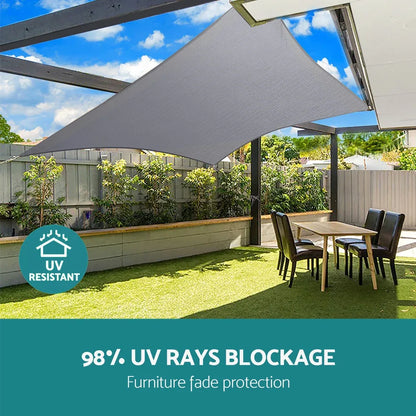Instahut Waterproof Shade Sail Shade cloth Canopy 220GSM 3x8m - Mekamart Australia