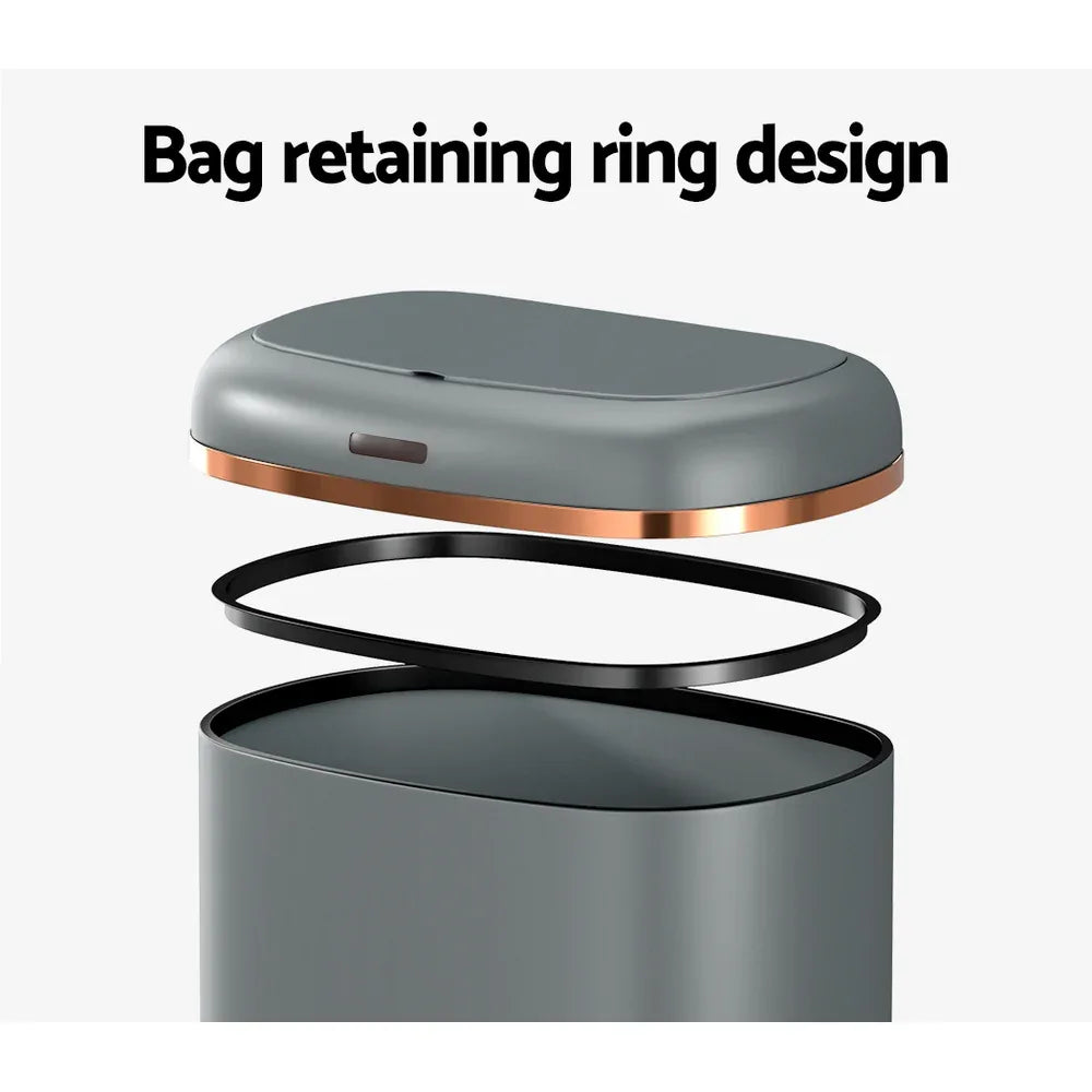 Devanti 38L Motion Sensor Bin Rubbish Automatic Grey - Mekamart Australia