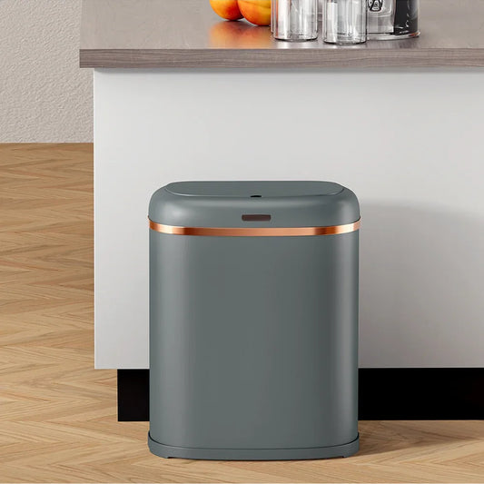 Devanti 38L Motion Sensor Bin Rubbish Automatic Grey - Mekamart Australia
