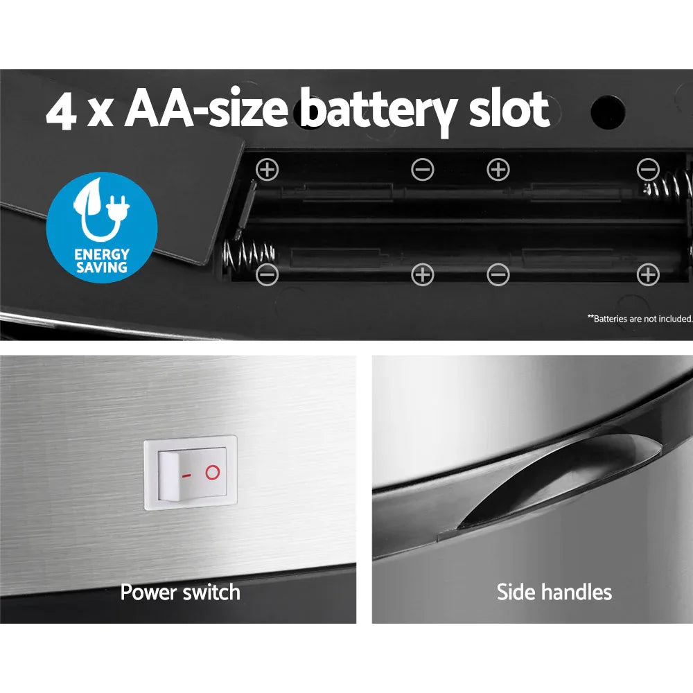 Devanti Motion Sensor Bin 50L Soft-Close Hygienic Kitchen Solution - Mekamart Australia