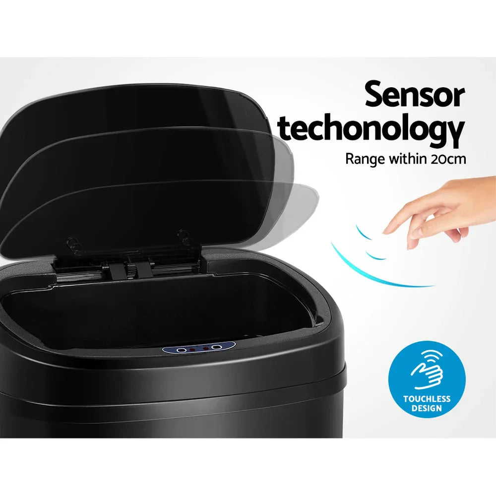 Devanti Motion Sensor Bin 58L Automatic Lid Clean & Convenient - Mekamart Australia