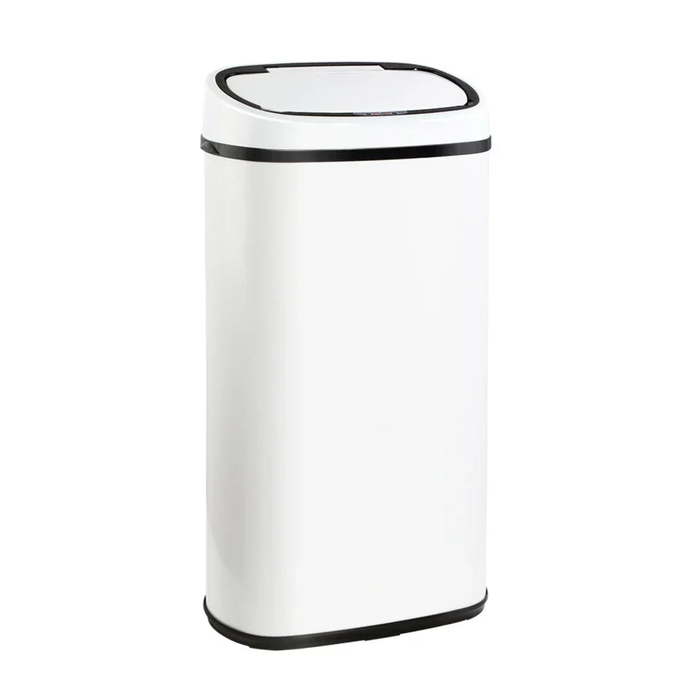Devanti 58L Motion Sensor Bin Rubbish Automatic White - Mekamart Australia