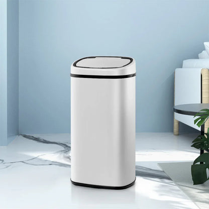 Devanti 58L Motion Sensor Bin Rubbish Automatic White - Mekamart Australia